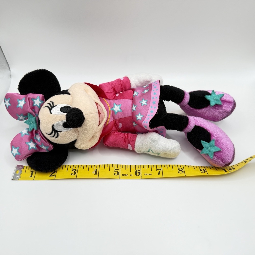 Disney Junior Minnie Mouse Pop Star Plush 10"‎ Just Play Pink Dress Purple Shoes - Picture 12 of 12